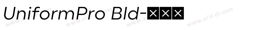 UniformPro Bld字体转换